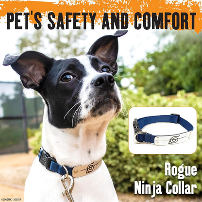 Naruto Dog Collar for Large Dogs, Medium, Xs/Small Puppy Collars – Officially Licensed Naruto Shippuden Hidden Leaf Village Anime Dog Collar, Naruto Gifts Pet Collar for Dogs Navy Rogue, MED
