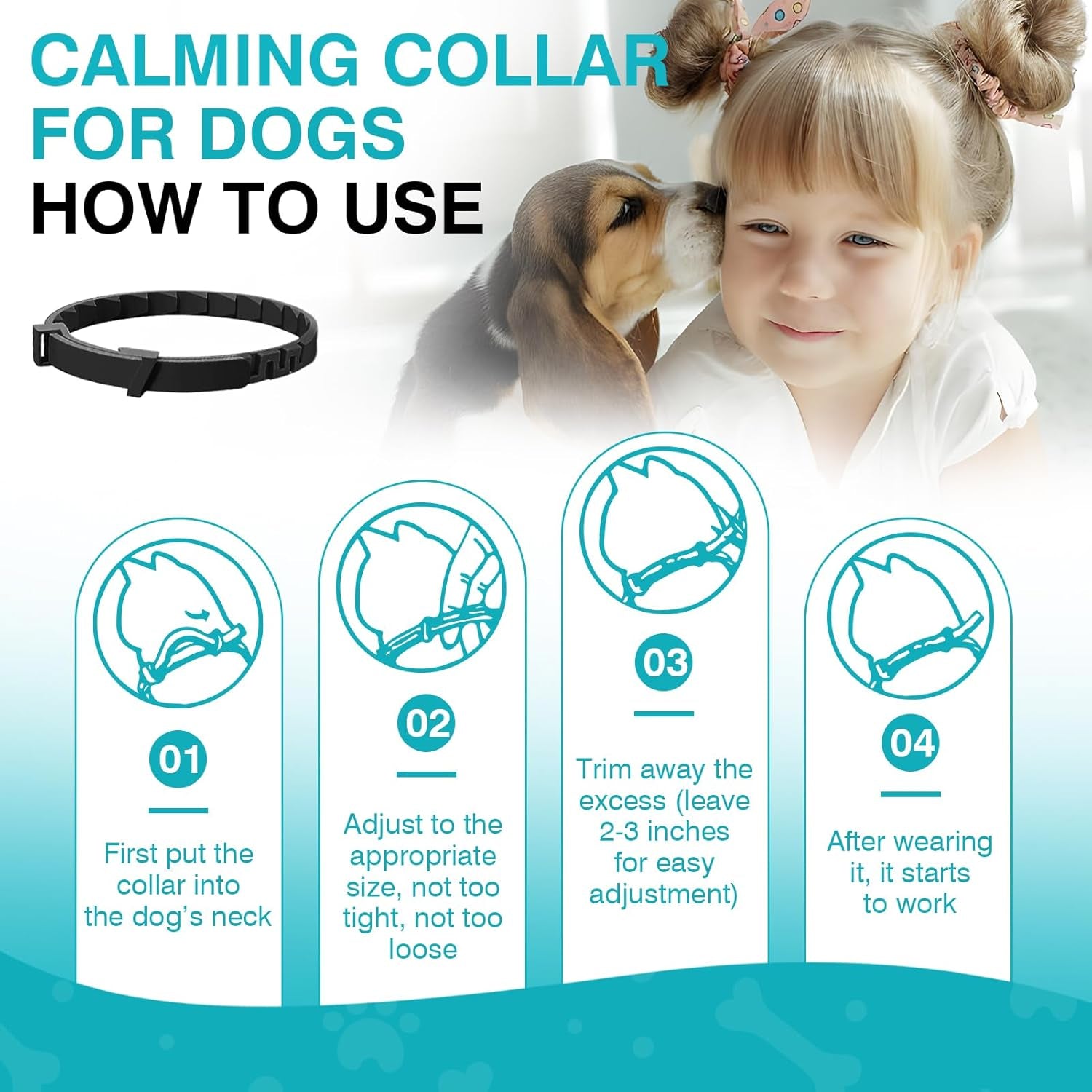Ultimate 6-Pack Calming Dog Collars with Pheromones – 60 Days of Stress Relief for Small, Medium, and Large Dogs, Adjustable & Waterproof
