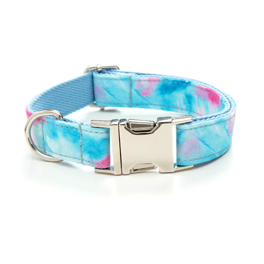 Trendy Products 2024 Spring and Summer Fashion Print Dog Cooling Collar Training Collar Adjustable Dog Polyester Dog Collar