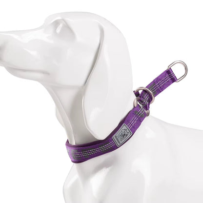 P Chain Pet Reflective Collar Nylon Best Neoprene Padded Half Choke Training Lightweight Washable Sports YC1852