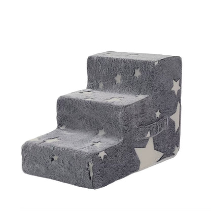 Stairs for Dog Pet Ramp Stairs Cat Dog Ladder 3 4 Step Stairs for Dogs Puppy Ramp Detachable Sponge Pet Ladder Accessories