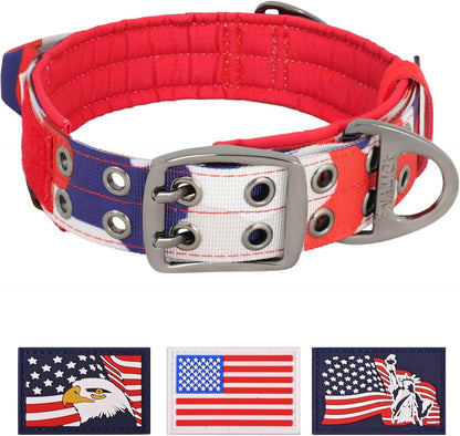 Heavy Duty Dog Collar for Large Dogs - Reflective Collar with Handle for Training, and Walking - Wide, Thick, Tactical, Soft Neoprene Padded