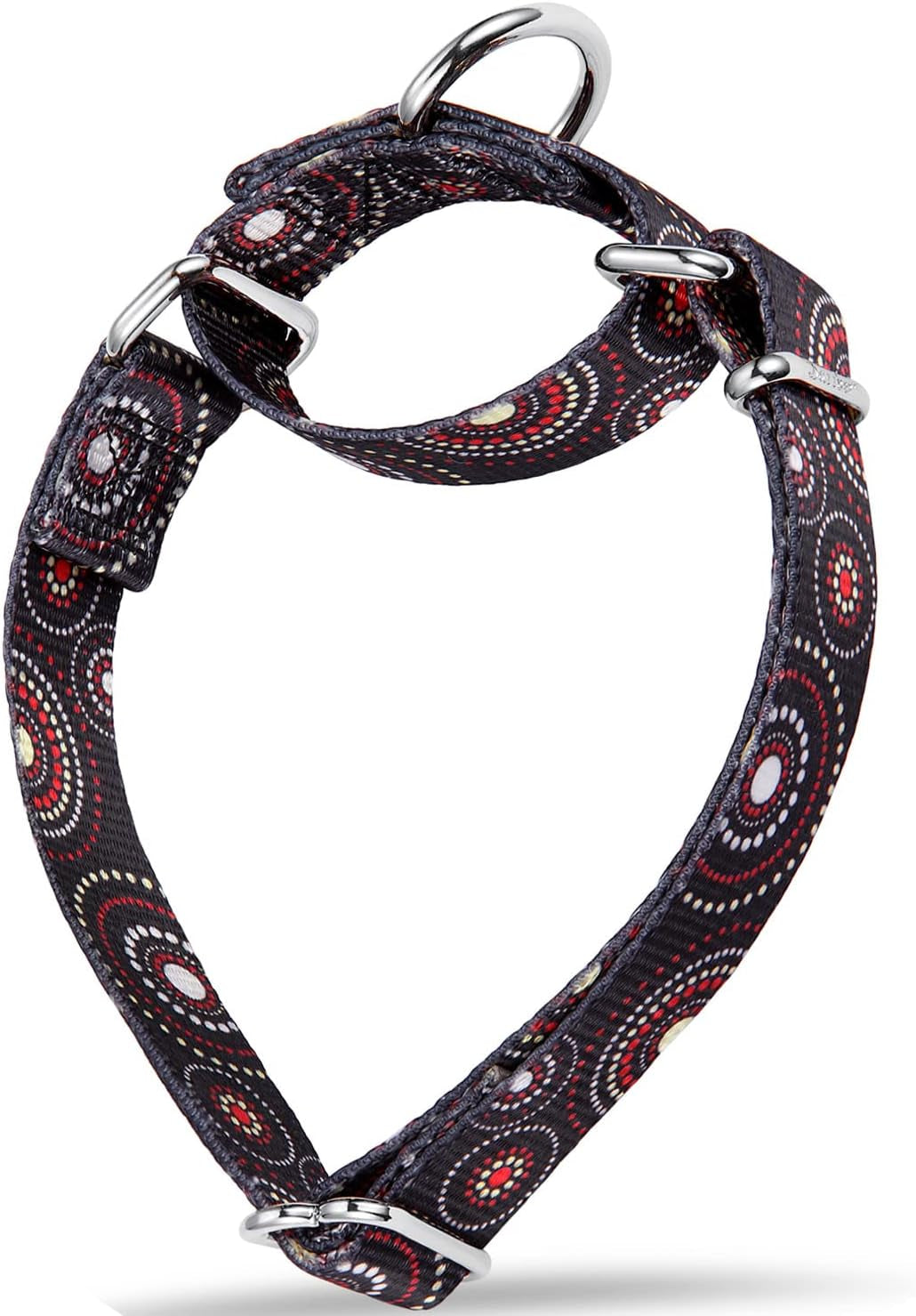 Martingale Dog Collar No Pull Pet Collar Heavy Duty Dog Martingale Collars Silky with Unique Geometric Pattern for Medium and Large Dogs (Large, Turquoise)