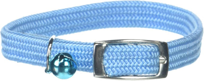Kool Kat Elastic Cat Safety Collar with Bell, Green, 10"