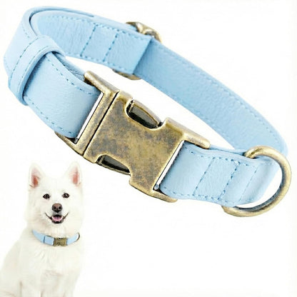 Dog Collars for Medium Dogs Silicone Leather Dog Collars Soft Flexible Waterproof Odor-Proof Durable Thick Classic Adjustable Pet Puppy Collar (Green, Medium (12.5-20" Neck))