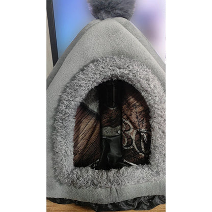 Cats House Waterproof Indoor Cat House Foldable Warm Pet Cave for Winter Tent Bed Anti-Slip Kitten Cave for Feral Cat Dog Puppy Weatherproof