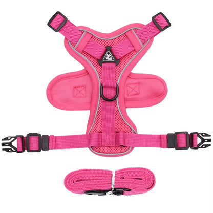 Cat Harness and Leash Set Escape Proof, Breathable Reflective Adjustable Kitten Chest Strap Pet Supplies for Outdoor Walking