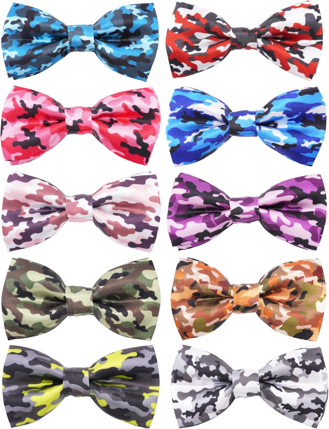 10 Pack Plaid Small Dog Bow Ties Sliding Collar Attachments Puppy Cats Classic Bowties for Medium Dogs Rainbow Bowknots Christmas Party Holiday Pet Grooming Accessories(Small)