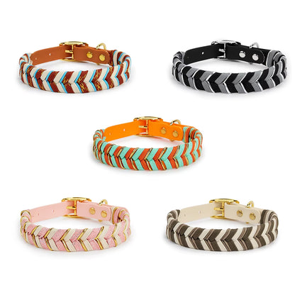 Pet Supplies Handmade Dog Collar Fashion Colorful Design Cat Neck Ring for Outdoor Walking Dog Collar High-End Adjustable Collar
