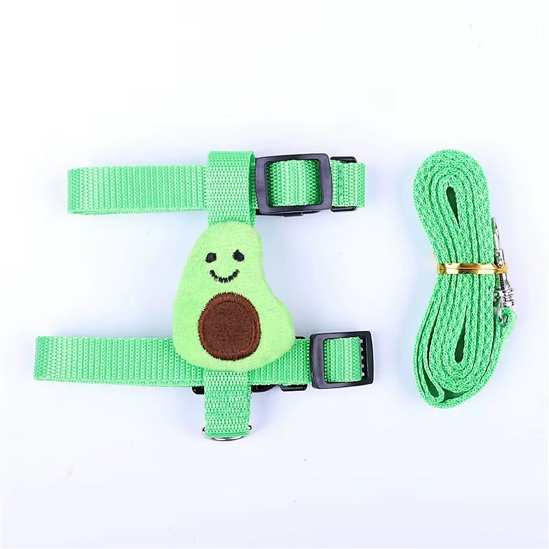 Hamster Rabbit Small Pets Chest Strap Outdoor Traction Rope Adjustable Harness Leash Vest for Rabbit Hedgehog Guinea Pig