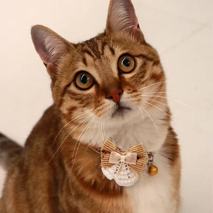 8 Colors Cute and Versatile Adjustable Durable with Bells Pet Collars Necklaces Positioning Pets Cats Dogs Party Photos Props