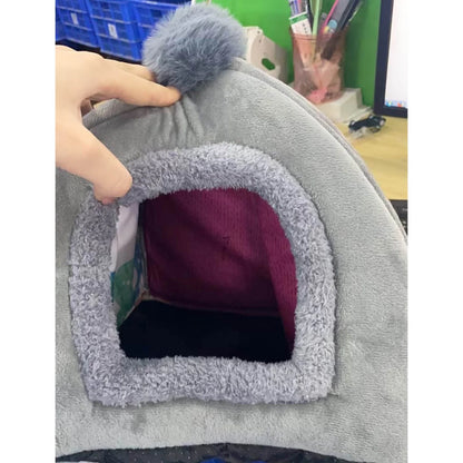 Cats House Waterproof Indoor Cat House Foldable Warm Pet Cave for Winter Tent Bed Anti-Slip Kitten Cave for Feral Cat Dog Puppy Weatherproof