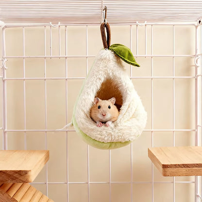 Pet Nest Small Animals Accessories Hamster Cage Winter Warm Bed Hamster Plush Hammock Parrot Cage Pendant Decoration Comfortable