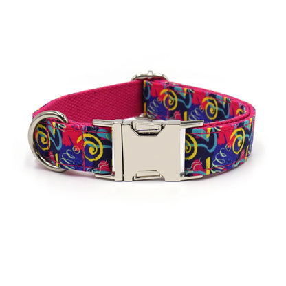 Trendy Products 2024 Spring and Summer Fashion Print Dog Cooling Collar Training Collar Adjustable Dog Polyester Dog Collar
