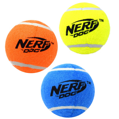 Squeak Tennis Ball Dog Toy, 2.5 Inch, 3 Pack