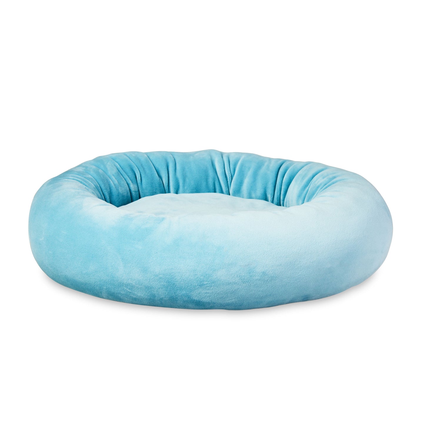 Bed for Dogs & Cats, Squish Cuddle Bed, Washable, Light Blue, 17"