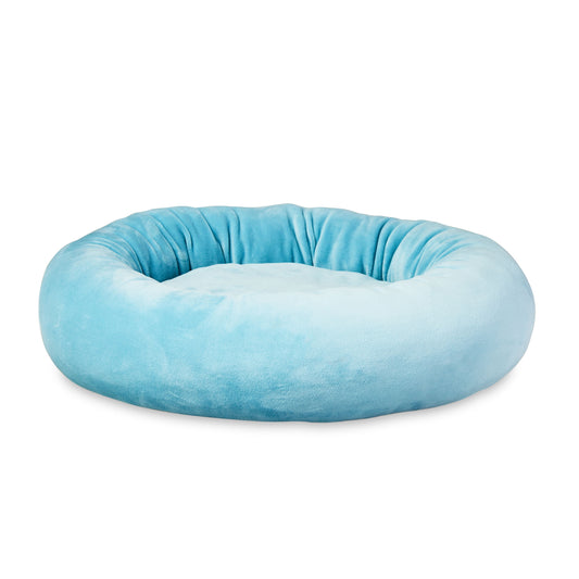 Bed for Dogs & Cats, Squish Cuddle Bed, Washable, Light Blue, 17"