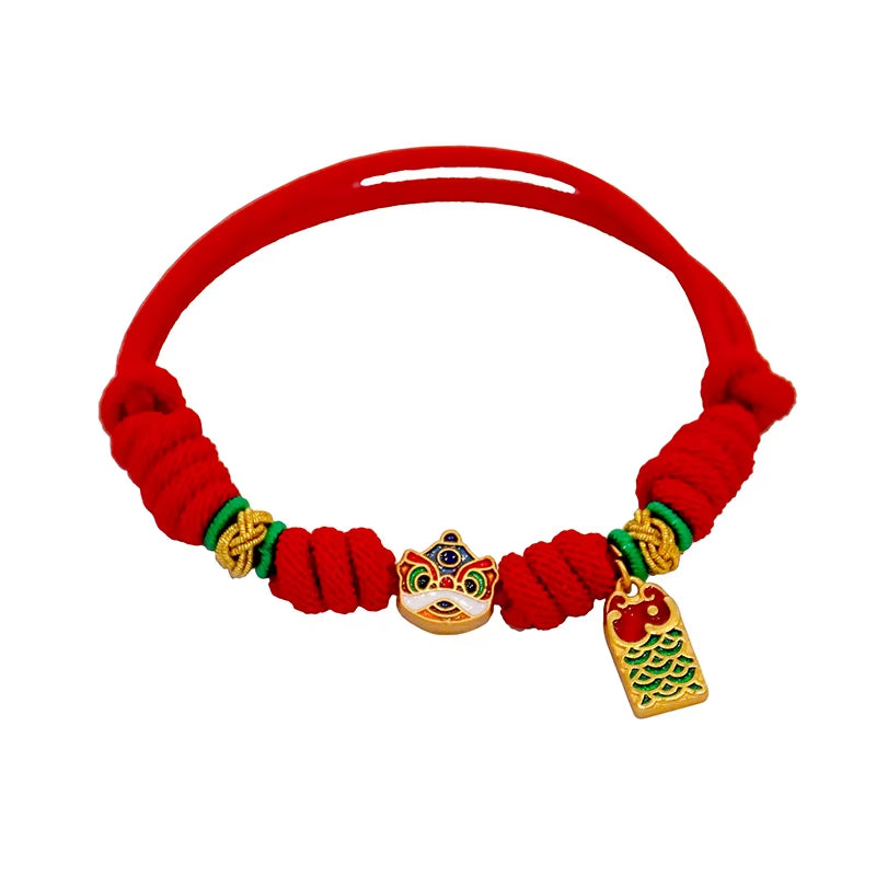 Chinese Style Woven Lion Wake up Collar, Cat Neck Band Decoration, Puppy Adjustable Cute Accessories, Pet Supplies Kitten Collar