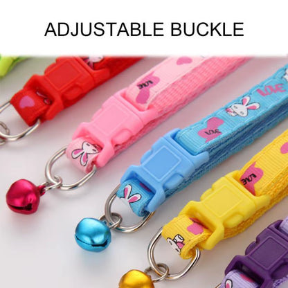 Pet Cat Dog Collar Easter Bunny Rabbit Cat Collar Buckle Necklace with Bell Collar for Cat Dog Pet Supplies Cat Accessories