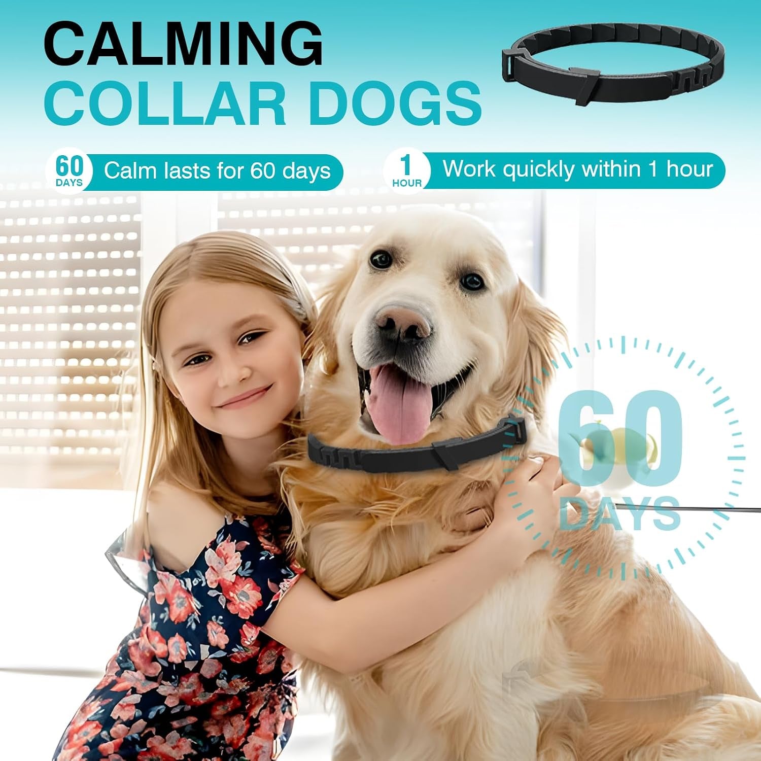 Ultimate 6-Pack Calming Dog Collars with Pheromones – 60 Days of Stress Relief for Small, Medium, and Large Dogs, Adjustable & Waterproof
