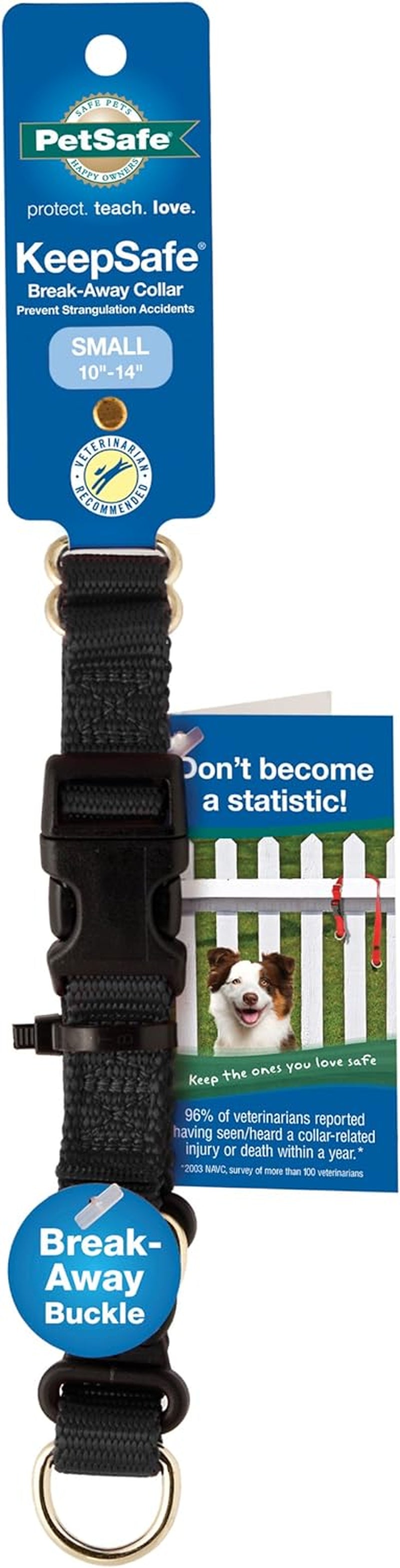Keepsafe Collar for Dogs - Protects against Collar Accidents - Long Lasting - Durable - Adjustable - Breakaway - Outdoor-Safe - Large - 1 In. Wide - Black