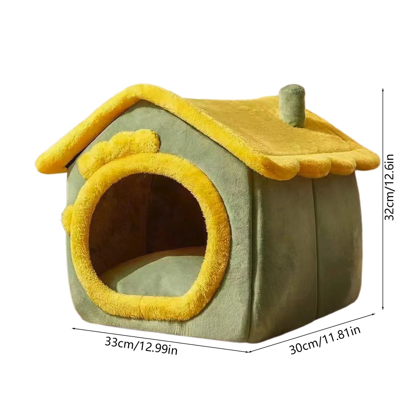 Cat House, Foldable Pet Cats Dog House Cats Beds Cats Tent Prevents Slip Bottom Removable Roof Soft Comfortable Pet Products