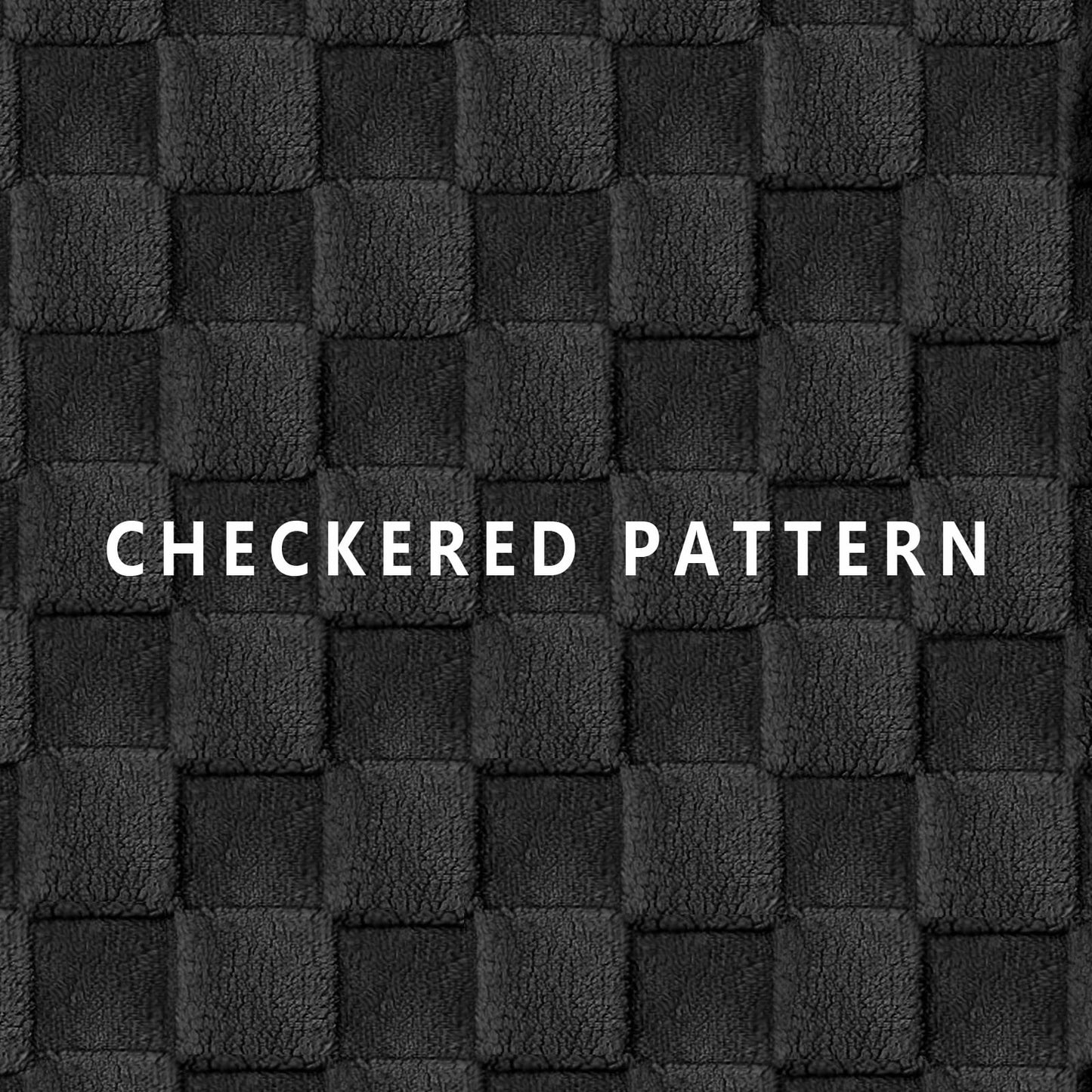 Checkered Orthopedic Pet Bed for Medium Dogs 36"X24", Waterproof Removable Washable Cover, Black