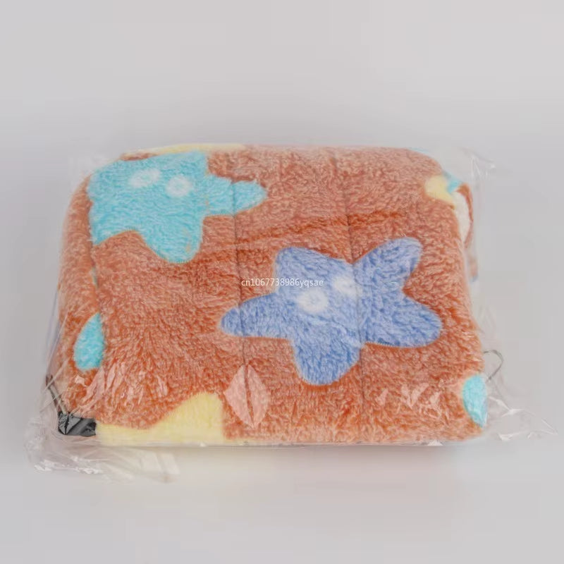 Hamster House Warm Soft Beds and Houses Rodent Cage Printed Hammock for Rats Cotton Guinea Pig Accessories Small Animals 햄스터