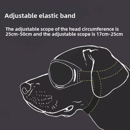 Pet Goggles Adjustable anti UV Glare Windproof Sunglasses for Dogs Outdoor Hiking Running Beach All Breeds Eye Protection Black