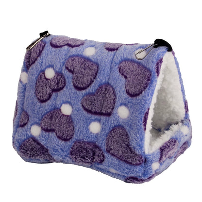 Hamster House Warm Soft Beds and Houses Rodent Cage Printed Hammock for Rats Cotton Guinea Pig Accessories Small Animals 햄스터