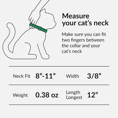 Leather Cat Collar with Removable Bell – Safety Elastic Strap (Breakaway Alternative) – Kitten Collar for Small & Big Boy & Girl Cats