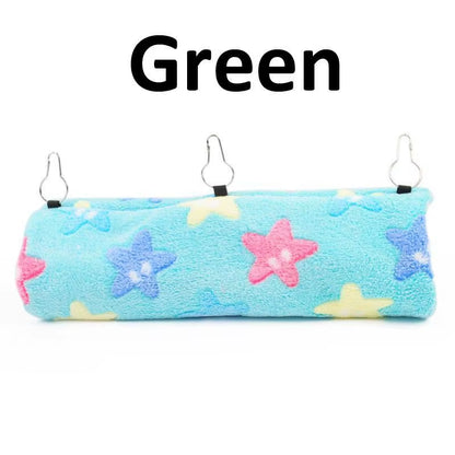 Small Animal Guinea Pig Rat Hammock Hanging Tunnel and Soft Bed Mat for Squirrel Hamster Hideout Cage Accessories