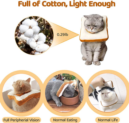 Adjustable Cat Cone Collar Soft, Cat Recovery Collar, after Surgery Neck Cone, Elizabethan Collar for Kitten