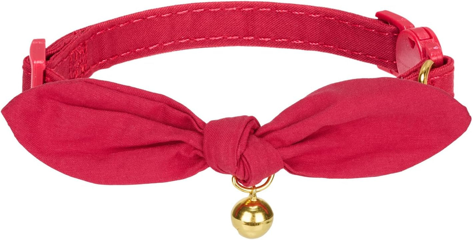 Cotton Breakaway Cat Collar with Bow Tie and Bell, Adjustable Cute Soft Corduroy Kitten Collars for Girl Cats
