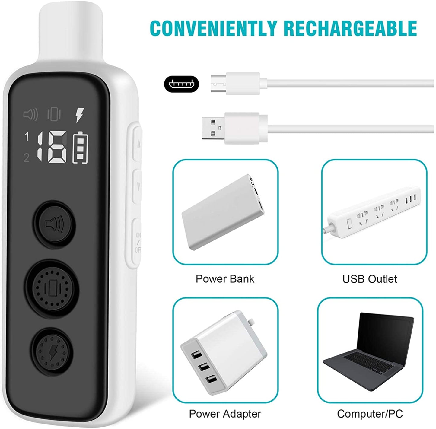 Dog Shock Collar for 2 Dogs - (8-120Lbs) Waterproof Rechargeable Electric Dog Training Collar with Remote for Small Medium Large Dogs with Beep Vibration Safe Shock Modes(Grey)