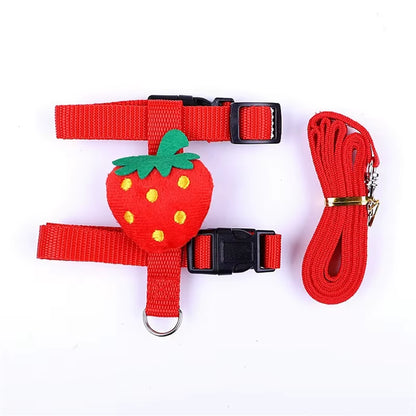 Hamster Rabbit Small Pets Chest Strap Outdoor Traction Rope Adjustable Harness Leash Vest for Rabbit Hedgehog Guinea Pig