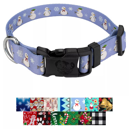 Country Brook Petz Deluxe Dog Collar - Christmas Collection - Made in the U.S.A.