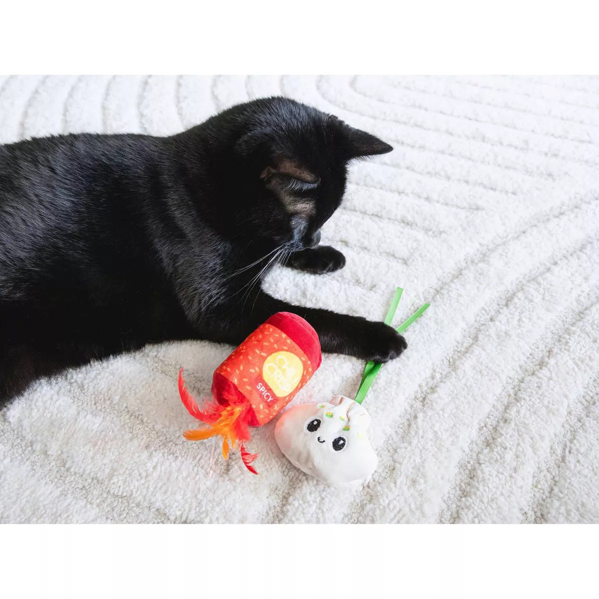 Quirky Kitty Chili Crisp Cat Plush Toy - Red