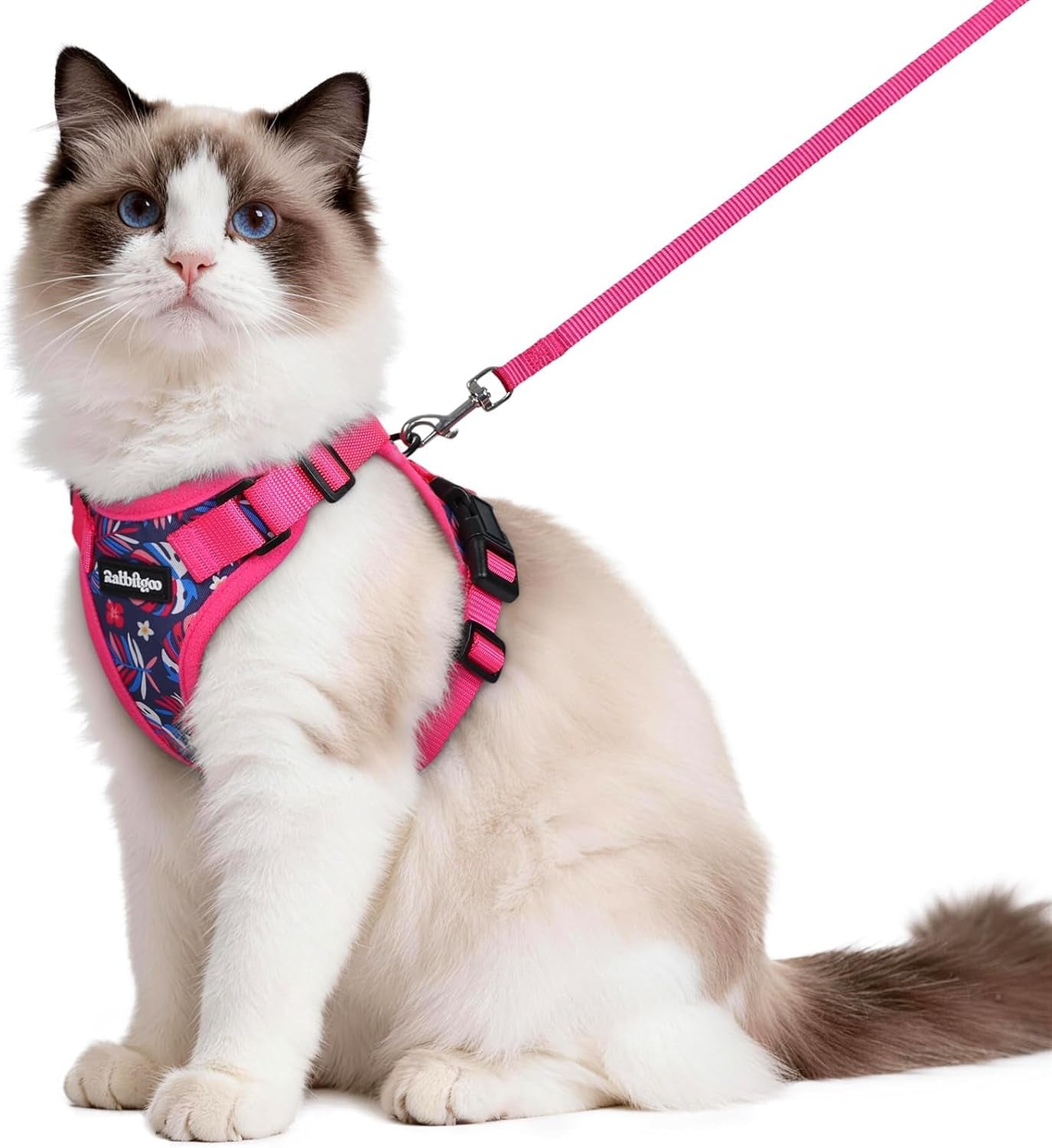 Cat Harness and Leash for Walking, Escape Proof Soft Adjustable Vest Harnesses for Cats, Easy Control Breathable Reflective Strips Jacket, Black, XS
