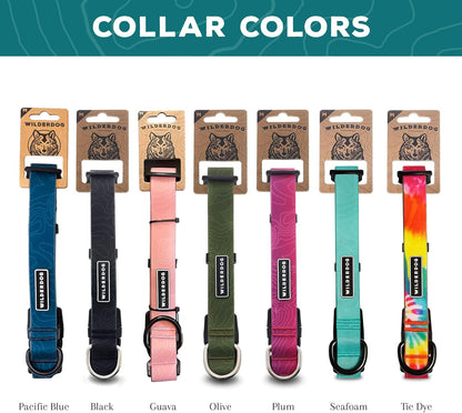 Waterproof Dog Collar - Repels Water & Dirt - Medium 13"-18" - Olive