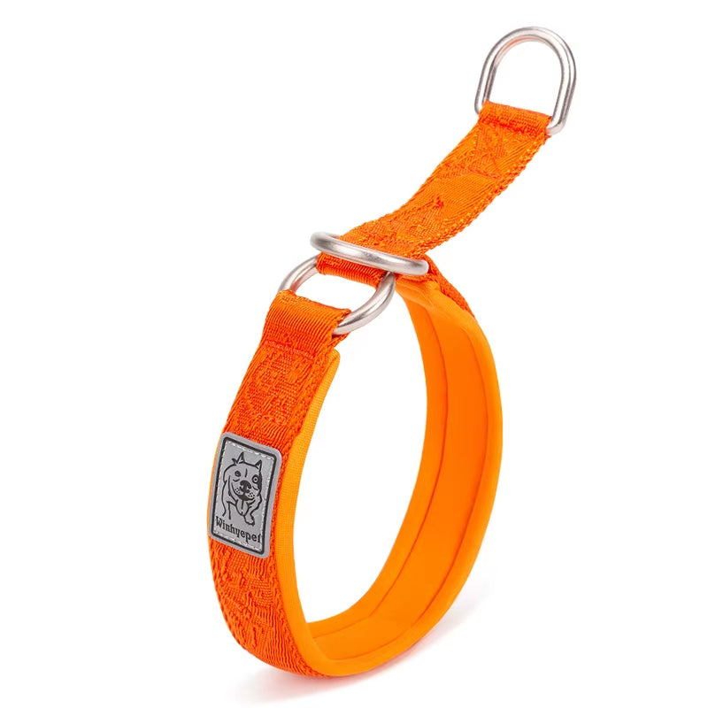 P Chain Pet Reflective Collar Nylon Best Neoprene Padded Half Choke Training Lightweight Washable Sports YC1852