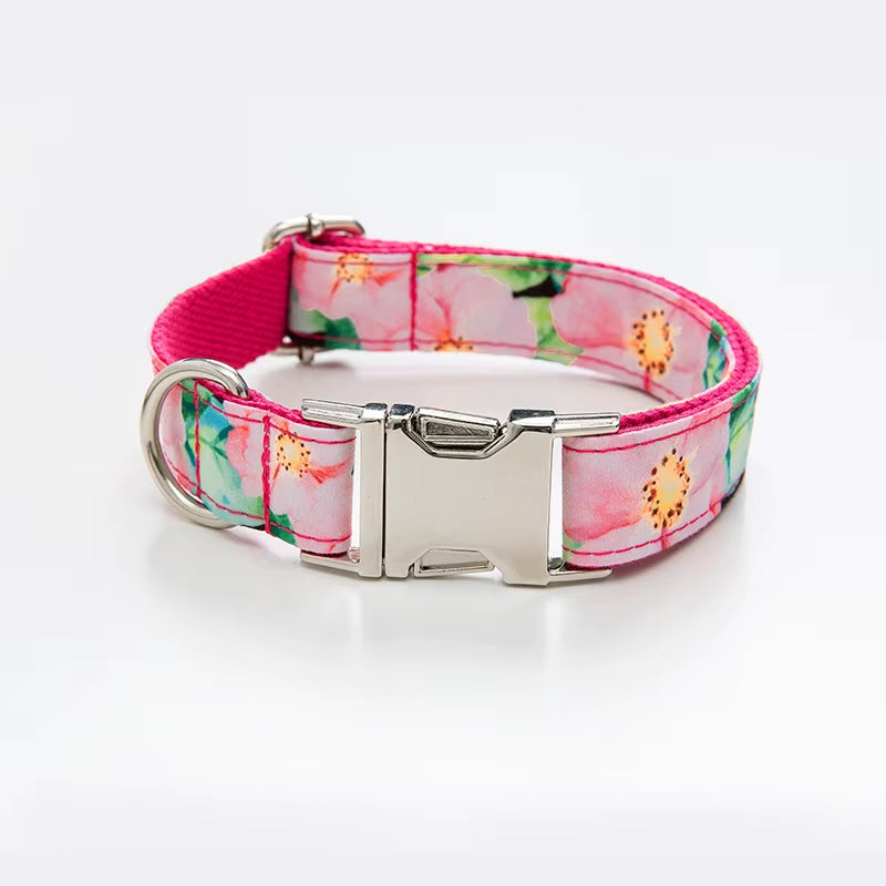 Trendy Products 2024 Spring and Summer Fashion Print Dog Cooling Collar Training Collar Adjustable Dog Polyester Dog Collar