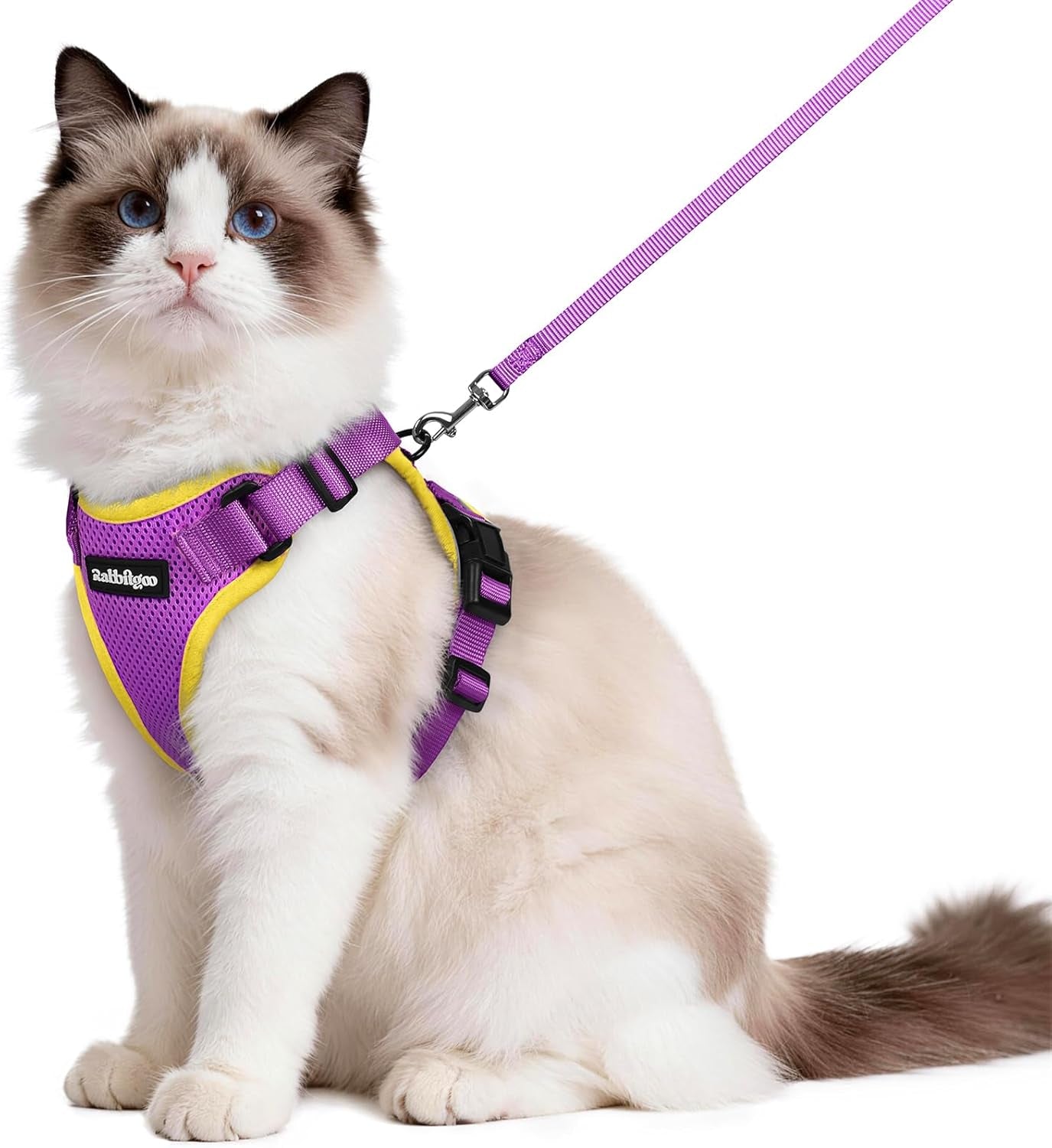 Cat Harness and Leash for Walking, Escape Proof Soft Adjustable Vest Harnesses for Cats, Easy Control Breathable Reflective Strips Jacket, Black, XS