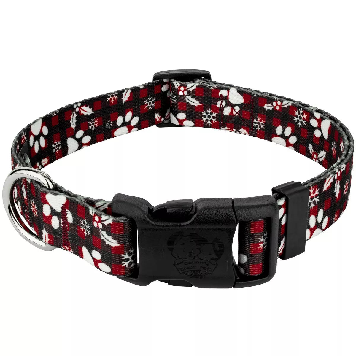 Country Brook Petz Deluxe Dog Collar - Christmas Collection - Made in the U.S.A.