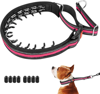 No Pull Dog Collar, Patented Martingale Collar for Small Medium Large Dogs with Buckle and Heavy Duty Nylon for Walking Training Hunting, Safe and Easy to Use(M, Green)