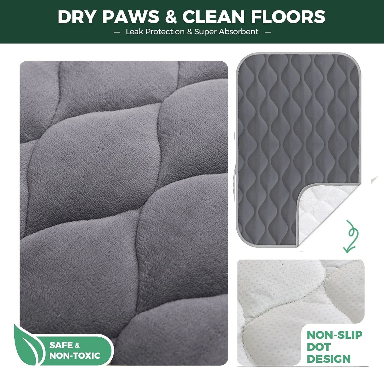 Dog Crate Bed Dog Crate Pad Washable Dog Bed Mat for Crate Mats for Dog Cage Mat Dog Kennel Pad Dog Kennel Mat Dog Crate Liner for Small Dogs and Cats,20"X16"