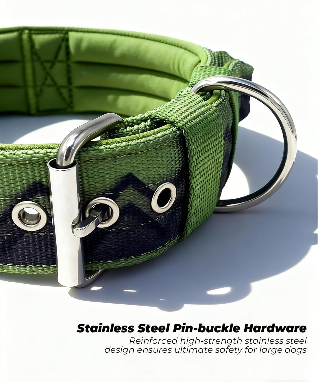 Neckshield Control Dog Collar for Large Dogs-2 Inches Wide with Pressure-Relief Padding, Professional Protection for Large & Giant Breeds, Jungle Night L