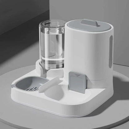 Feeder - Dual-Purpose Drinking and Feeding Unit - Convenient, Simple, Large Capacity -Suitable for Small and Medium Dogs and Cat