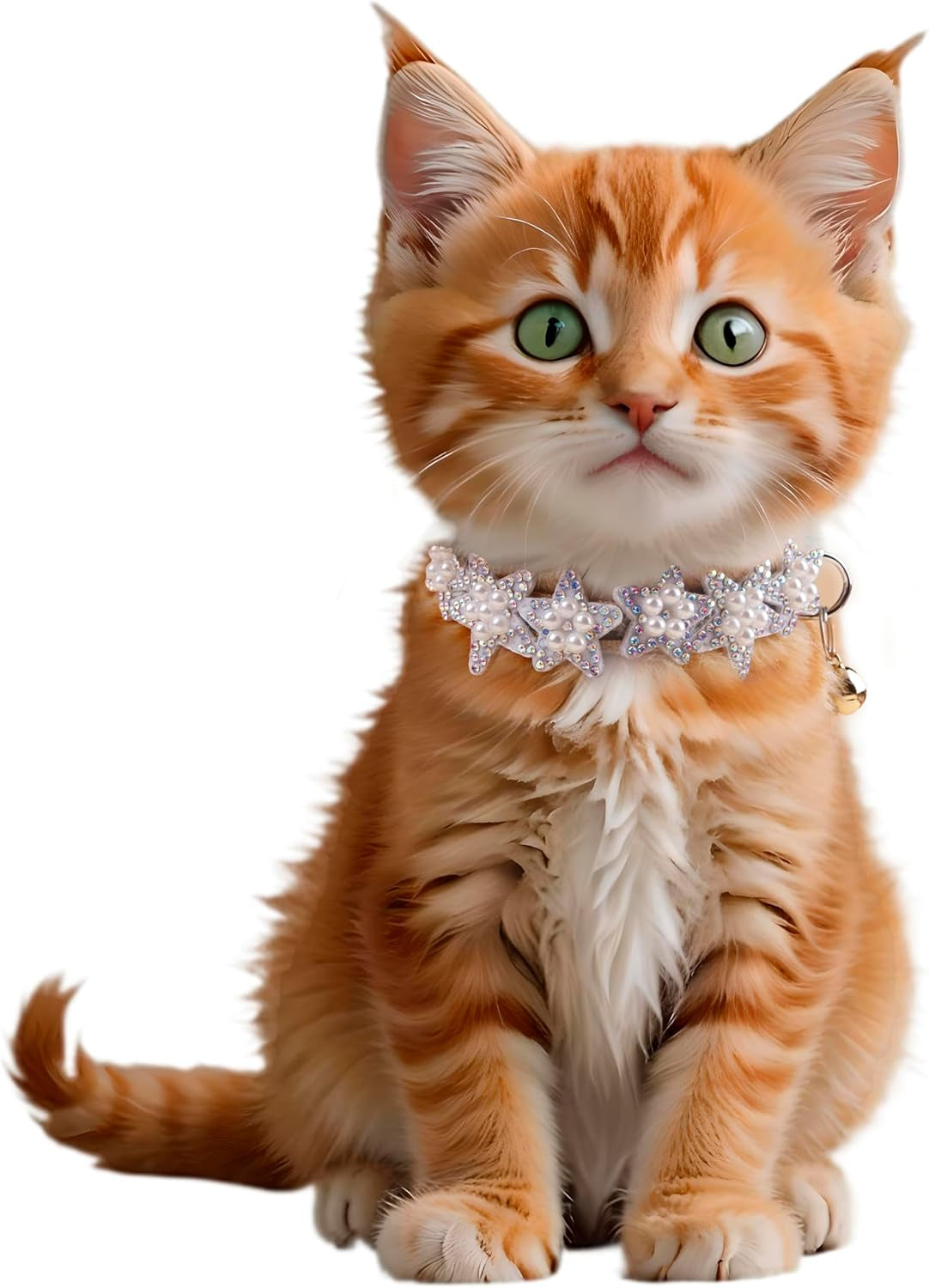 2 Pack Cat Collar Pink Floral with Bell and Removable Flower Bowtie Breakaway Adjustable Cat Collar for Girl Kitten Puppy Small Cats Dogs Daily Decoration (XQ8-3)