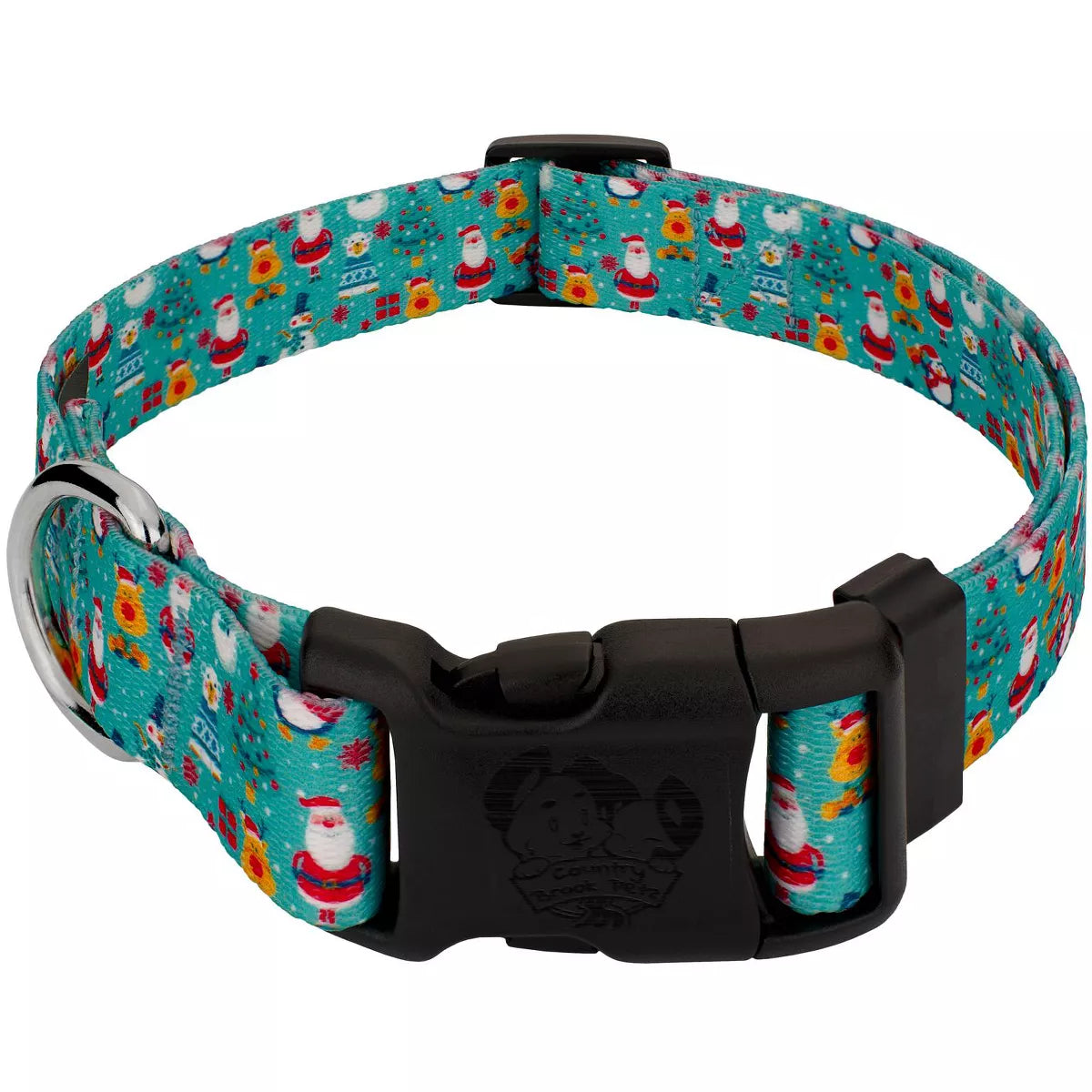 Country Brook Petz Deluxe Dog Collar - Christmas Collection - Made in the U.S.A.